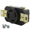 Ac Works 30A, 480V, 3-Phase NEMA L16-30R Flush Mount Locking Industrial Grade Receptacle FML1630R